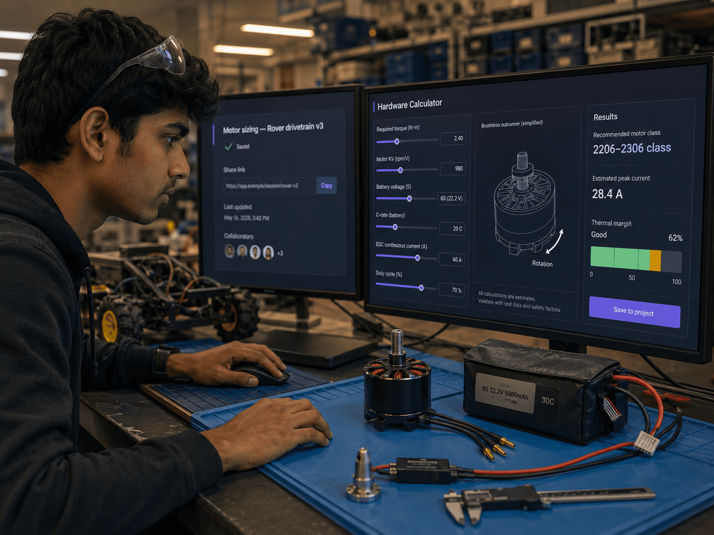 Hardware calculator tools in Huros robotics platform.